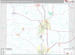 Janesville-Beloit Metro Area Digital Map Premium Style